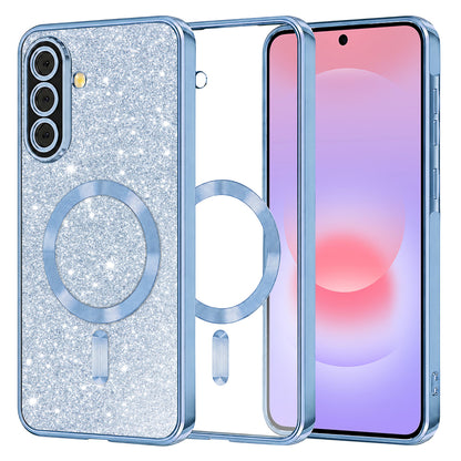 MagSafe-deksel for Samsung Galaxy A37 5G, Techsuit, Luxury Glitter, Bleu