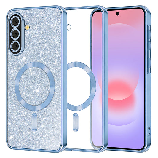 MagSafe-deksel for Samsung Galaxy A37 5G, Techsuit, Luxury Glitter, Bleu