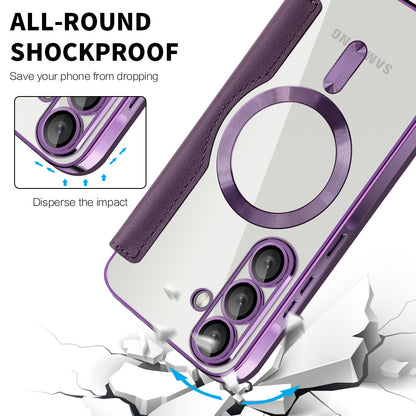 MagSafe-deksel for Samsung Galaxy A37 5G, Techsuit, SmartMag Book, Lilla