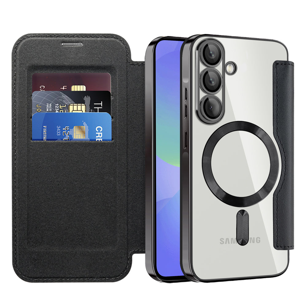 MagSafe-deksel for Samsung Galaxy A37 5G, Techsuit, SmartMag Book, Svart