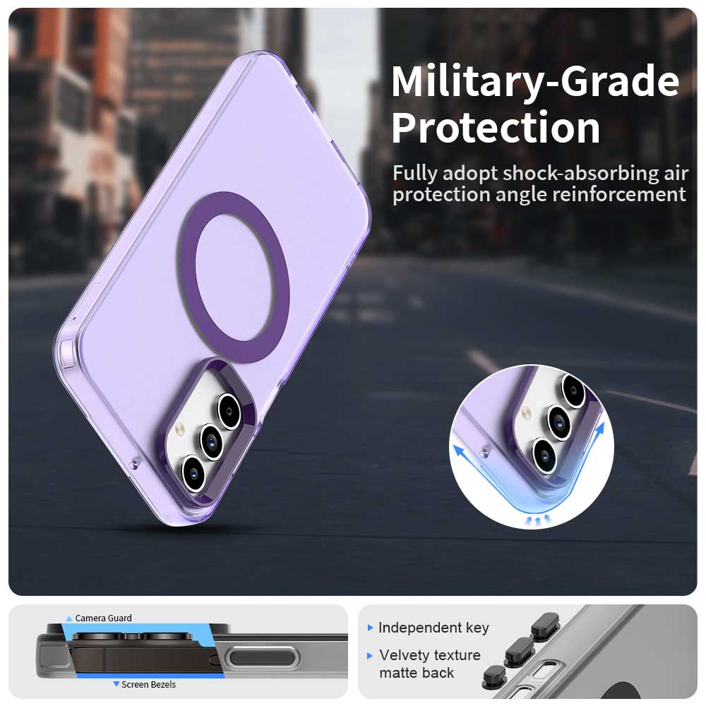 MagSafe-deksel for Samsung Galaxy A55 5G A556, Techsuit, CandyCase, Lilla