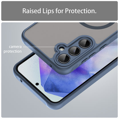MagSafe-deksel for Samsung Galaxy A55 5G A556, Techsuit, HaloFrost II, Marineblå