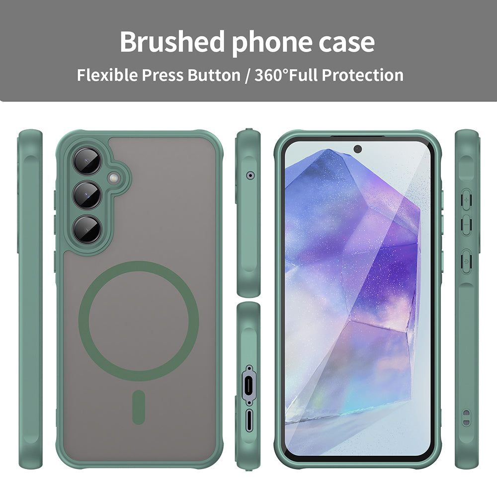 MagSafe-deksel for Samsung Galaxy A55 5G A556, Techsuit, HaloFrost II, Grønn