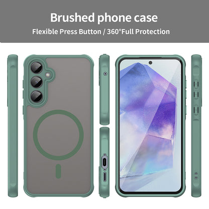 MagSafe-deksel for Samsung Galaxy A55 5G A556, Techsuit, HaloFrost II, Grønn