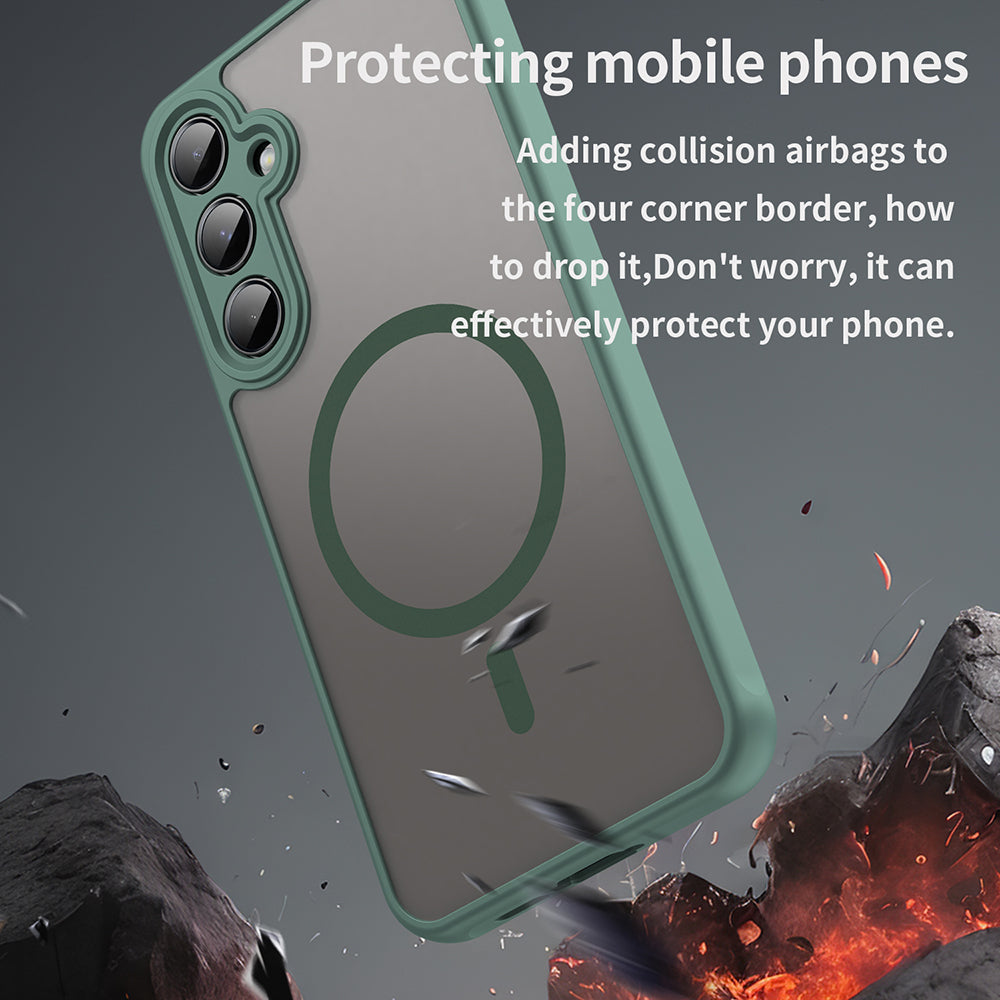 MagSafe-deksel for Samsung Galaxy A55 5G A556, Techsuit, HaloFrost II, Grønn