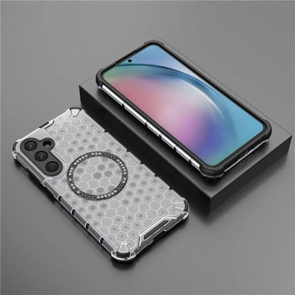 MagSafe-deksel for Samsung Galaxy A55 5G A556, Techsuit, HoneyComb Shield, Hvit