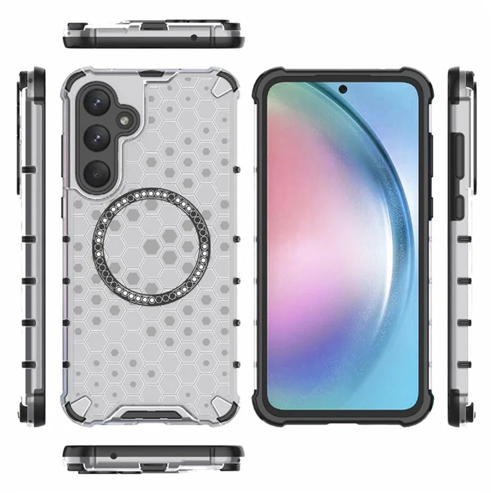 MagSafe-deksel for Samsung Galaxy A55 5G A556, Techsuit, HoneyComb Shield, Hvit