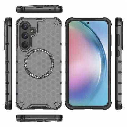 MagSafe-deksel for Samsung Galaxy A55 5G A556, Techsuit, HoneyComb Shield, svart