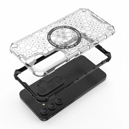 MagSafe-deksel for Samsung Galaxy A55 5G A556, Techsuit, HoneyComb Shield, svart