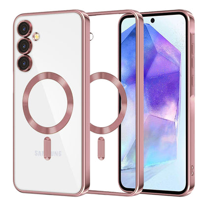 MagSafe-deksel for Samsung Galaxy A55 5G A556, Techsuit, Luxury Crystal, Rosa