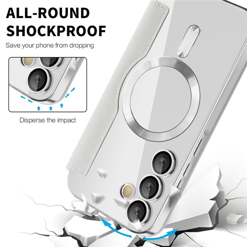 MagSafe-deksel for Samsung Galaxy A55 5G A556, Techsuit, SmartMag Book, Grå
