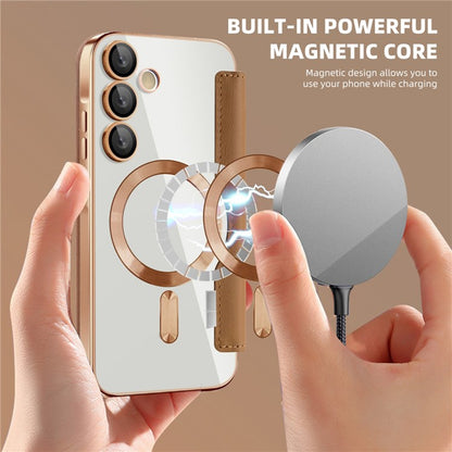 MagSafe-deksel for Samsung Galaxy A55 5G A556, Techsuit, SmartMag Book, Brun