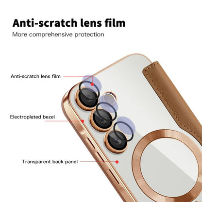 MagSafe-deksel for Samsung Galaxy A55 5G A556, Techsuit, SmartMag Book, Brun