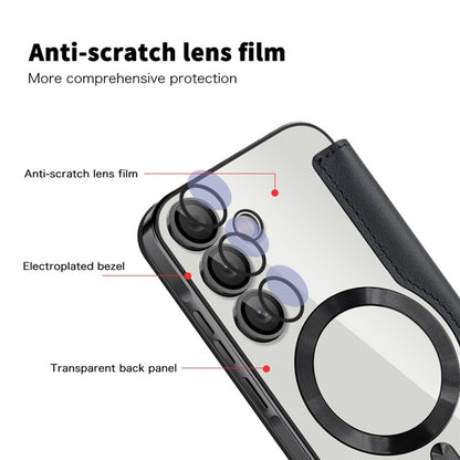MagSafe-deksel for Samsung Galaxy A55 5G A556, Techsuit, SmartMag Book, svart