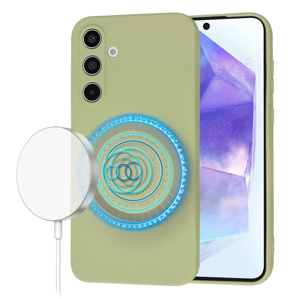 MagSafe-deksel for Samsung Galaxy A55 5G A556, Techsuit, SoftFlex, Matcha