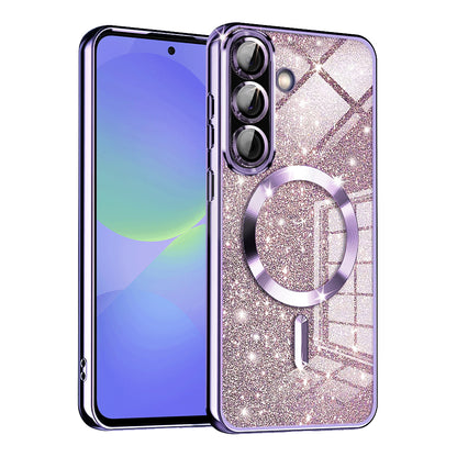 MagSafe-deksel for Samsung Galaxy A56 A566 / A36 A366, Techsuit, Luxury Glitter, Lys lilla