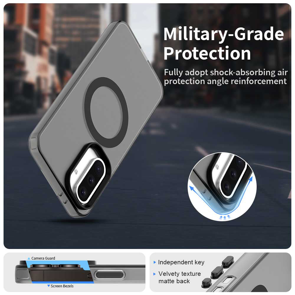 MagSafe-deksel for Samsung Galaxy A56 A566, Techsuit, CandyCase, Svart