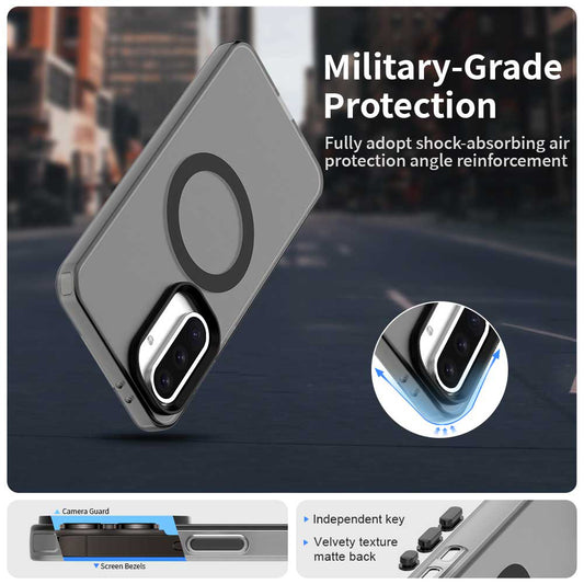MagSafe-deksel for Samsung Galaxy A56 A566, Techsuit, CandyCase, Svart