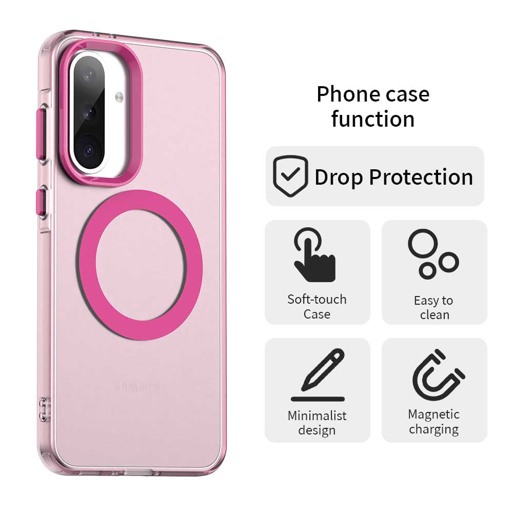 MagSafe-deksel for Samsung Galaxy A56 A566, Techsuit, CandyCase, Rosa
