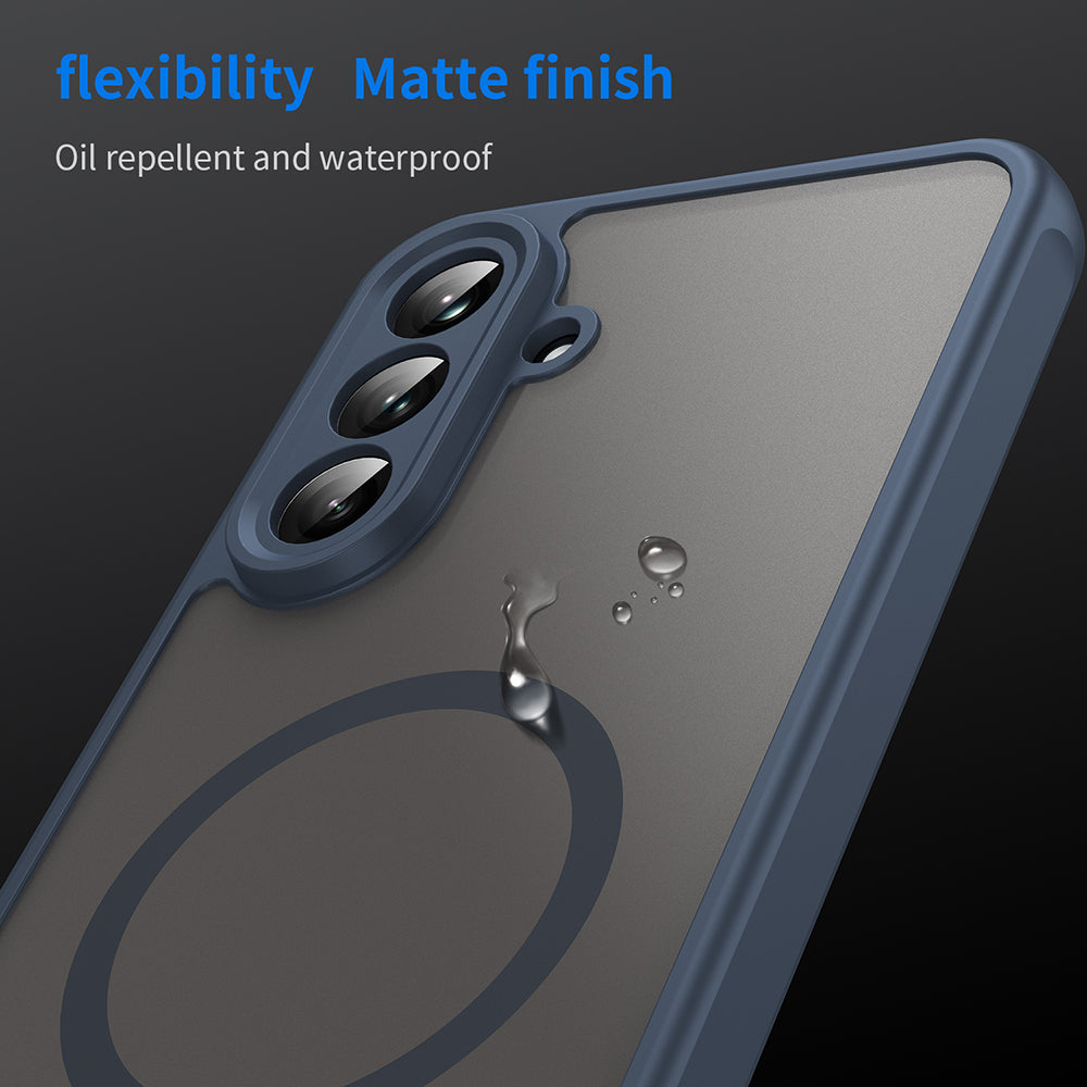 MagSafe-deksel for Samsung Galaxy A56 A566, Techsuit, HaloFrost II, Marineblå