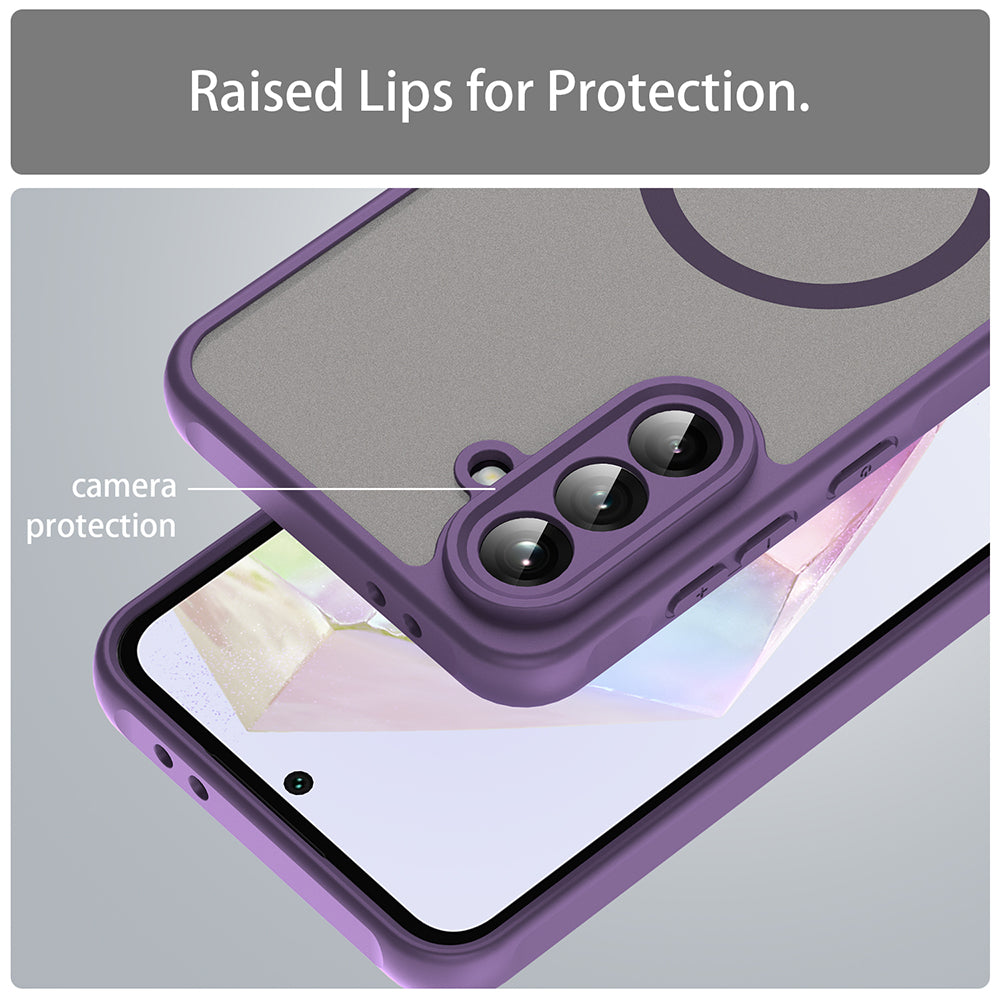 MagSafe-deksel for Samsung Galaxy A56 A566, Techsuit, HaloFrost II, Lilla