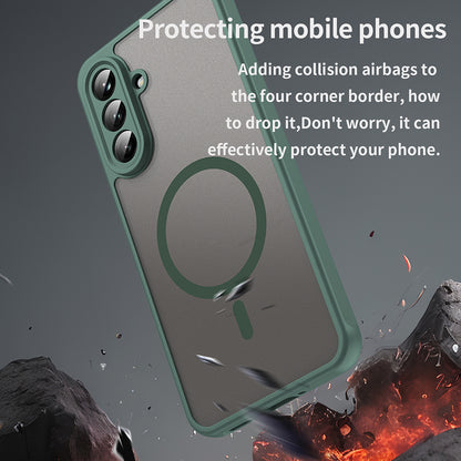 MagSafe-deksel for Samsung Galaxy A56 A566, Techsuit, HaloFrost II, Grønn