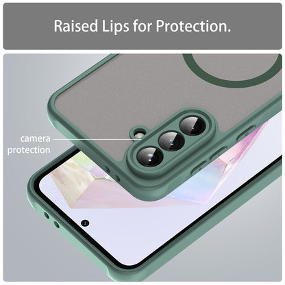 MagSafe-deksel for Samsung Galaxy A56 A566, Techsuit, HaloFrost II, Grønn