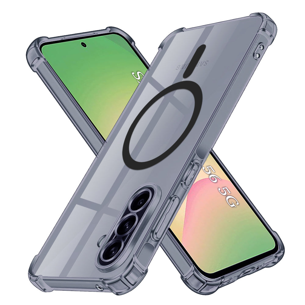 MagSafe-deksel for Samsung Galaxy A56 A566, Techsuit, støtsikker klar, røykfarget