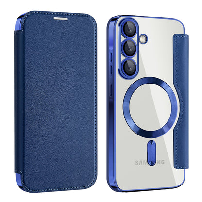 MagSafe-deksel for Samsung Galaxy A56 A566, Techsuit, SmartMag Book, Blå