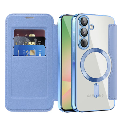 MagSafe-deksel for Samsung Galaxy A56 A566, Techsuit, SmartMag Book, Blå