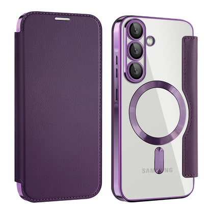 MagSafe-deksel for Samsung Galaxy A56 A566, Techsuit, SmartMag Book, Lilla