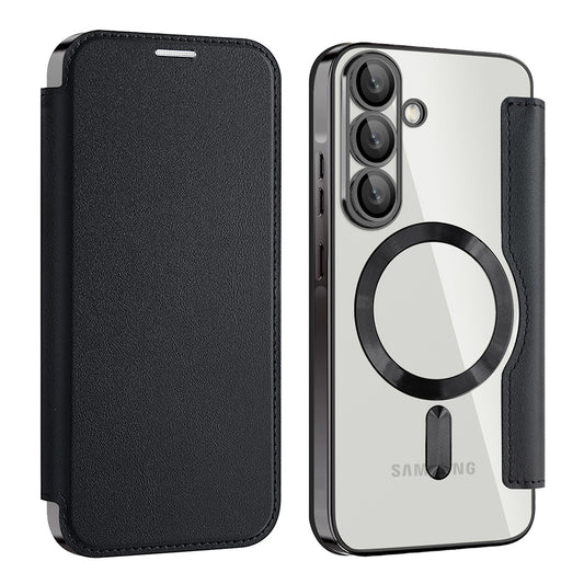 MagSafe-deksel for Samsung Galaxy A56 A566, Techsuit, SmartMag Book, Svart