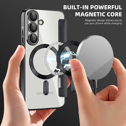MagSafe-deksel for Samsung Galaxy A56 A566, Techsuit, SmartMag Book, Svart