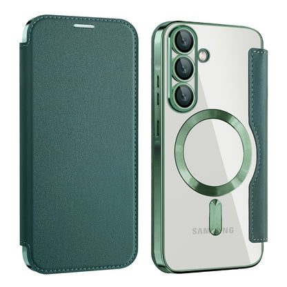 MagSafe-deksel for Samsung Galaxy A56 A566, Techsuit, SmartMag Book, Grønn