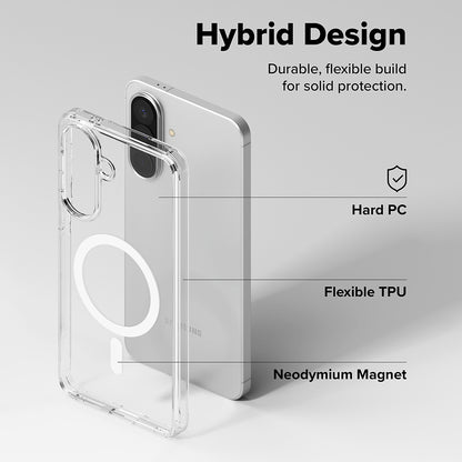 MagSafe-deksel for Samsung Galaxy A57 5G, Ringke, Fusion, Gjennomsiktig
