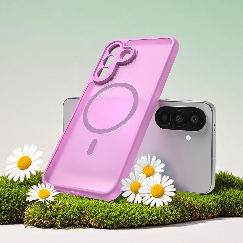 MagSafe-deksel for Samsung Galaxy A57 5G, Techsuit, HaloFrost II, Rosa