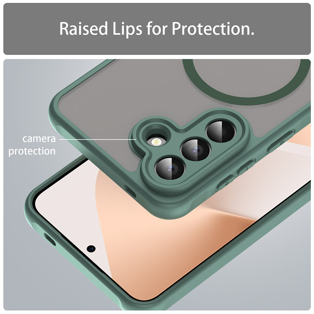 MagSafe-deksel for Samsung Galaxy A57 5G, Techsuit, HaloFrost II, Grønn