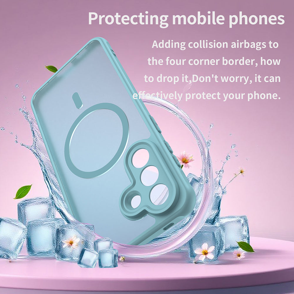 MagSafe-deksel for Samsung Galaxy A57 5G, Techsuit, HaloFrost II, Lys Grønn