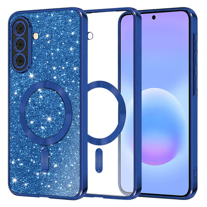 MagSafe-deksel for Samsung Galaxy A57 5G, Techsuit, Luxury Glitter, Mørk blå