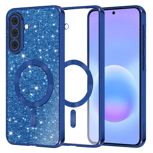 MagSafe-deksel for Samsung Galaxy A57 5G, Techsuit, Luxury Glitter, Mørk blå