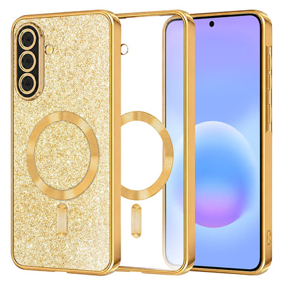 MagSafe-deksel for Samsung Galaxy A57 5G, Techsuit, Luxury Glitter, Gull