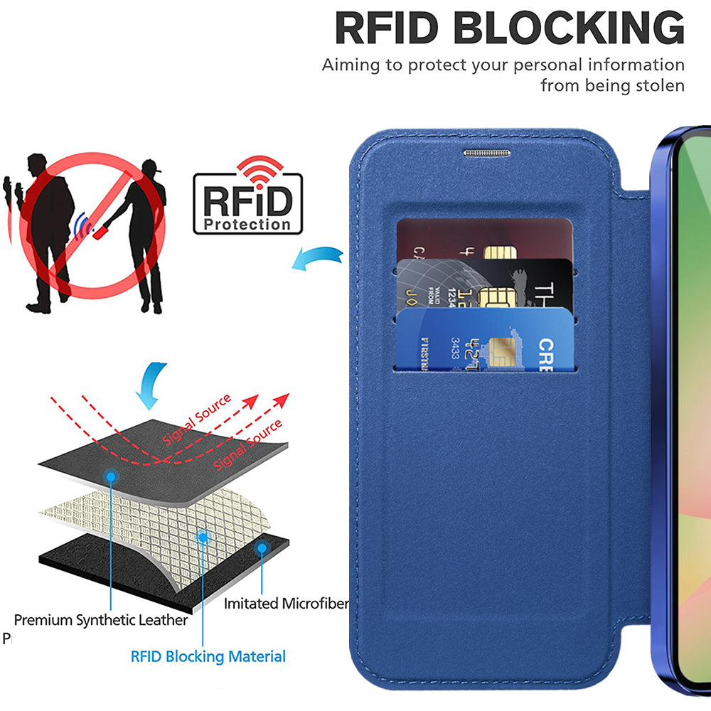 MagSafe-deksel for Samsung Galaxy A57 5G, Techsuit, SmartMag Book, Blå