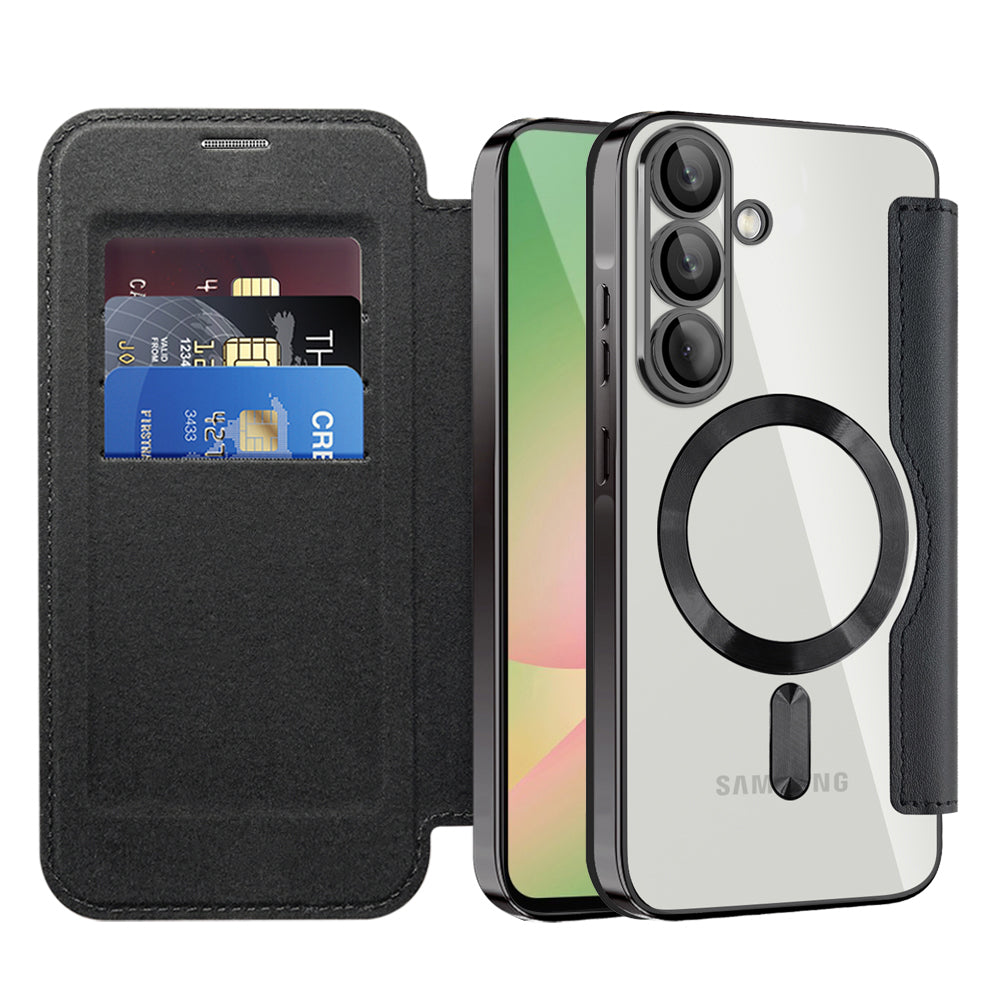 MagSafe-deksel for Samsung Galaxy A57 5G, Techsuit, SmartMag Book, Svart