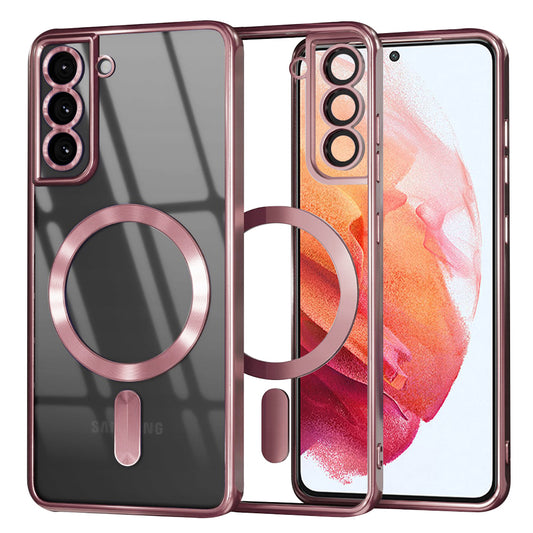 MagSafe-deksel for Samsung Galaxy S21 5G G991, Techsuit, Luxury Crystal, Rosa
