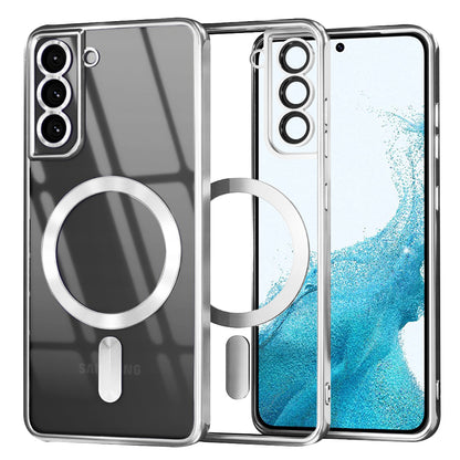 MagSafe-deksel for Samsung Galaxy S22 5G S901, Techsuit, Luxury Crystal, Sølv