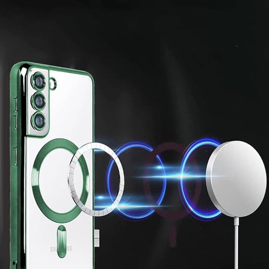 MagSafe-deksel for Samsung Galaxy S22 5G S901, Techsuit, Luxury Crystal, Gullfarget