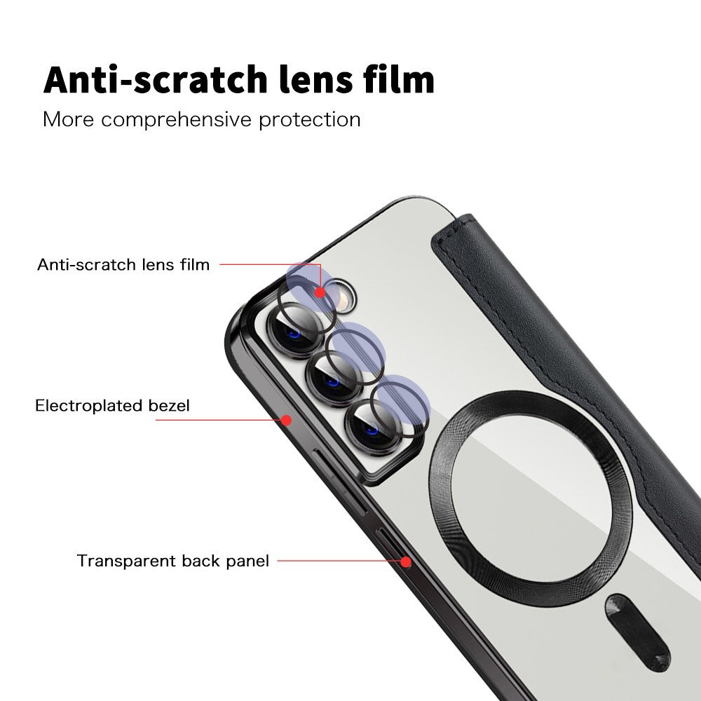 MagSafe-deksel for Samsung Galaxy S22 5G S901, Techsuit, SmartMag Book, svart