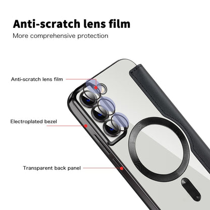 MagSafe-deksel for Samsung Galaxy S22 5G S901, Techsuit, SmartMag Book, svart