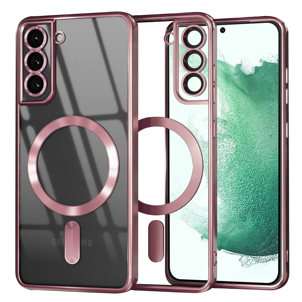 MagSafe-deksel for Samsung Galaxy S22+ 5G S906, Techsuit, Luxury Crystal, Rosa