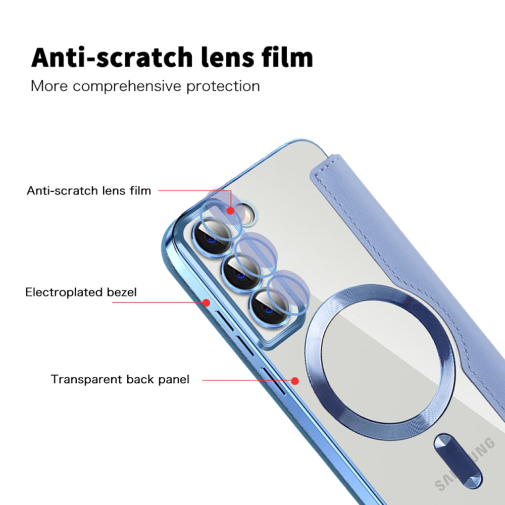 MagSafe-deksel for Samsung Galaxy S22+ 5G S906, Techsuit, SmartMag Book, Blå